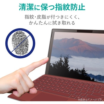 Surface Pro 7/6/5/4 フィルム 衝撃吸収 ブルーライトカット 光沢 エレコム