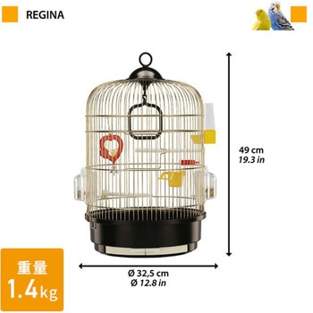 イタリア ferplast社製 鳥かご レジーナ アンティークブラス ファンタジーワールド
