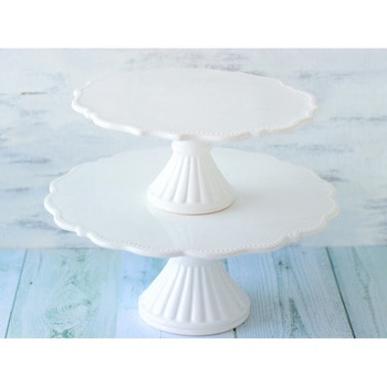 cotta ケーキスタンド 花リム 白 小(23cm) cotta