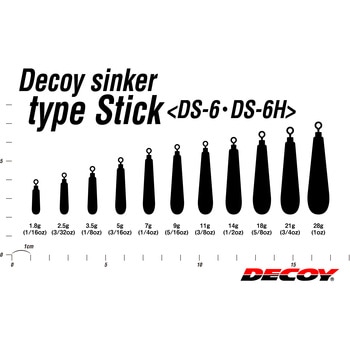 DECOY Sinker type Stick(デコイシンカータイプスティック) DS-6 カツイチ