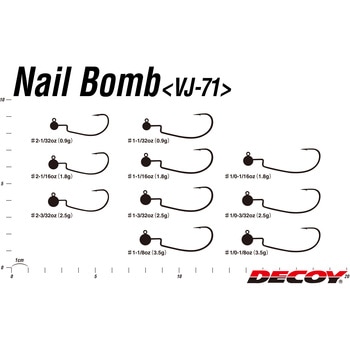 DECOY JIGHEAD ネイルボム VJ-71 カツイチ