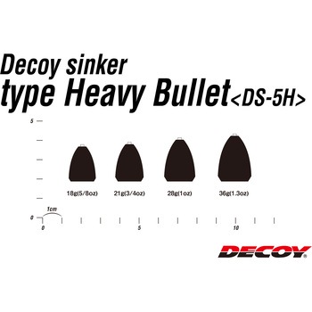 DECOY Sinker type Heavy Bullet(デコイシンカータイプヘビーバレット) DS-5H カツイチ