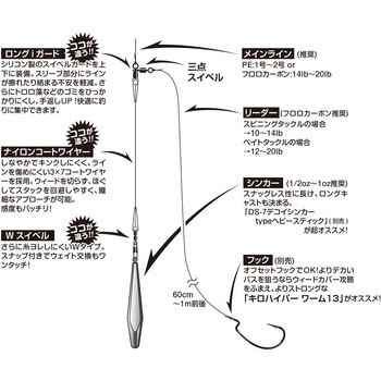 DECOY BIWAKO Caro Wire DX(琵琶湖キャロワイヤーDX) WL-07 カツイチ