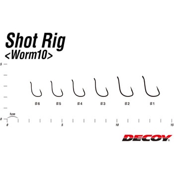 DECOY WORM HOOK ショットリグ ワーム10 カツイチ