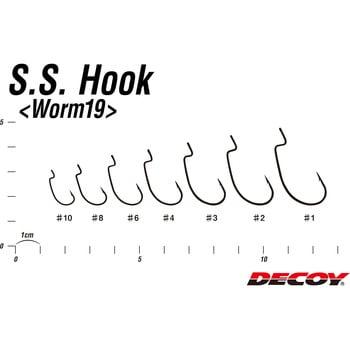 DECOY WORM HOOK S.S.フック ワーム19 カツイチ