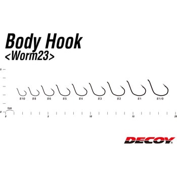 DECOY WORM HOOK Body Hook(ボディーフック) ワーム23 カツイチ