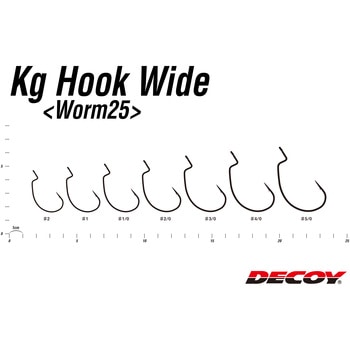 DECOY WORM HOOK Kg Hook Wide(キロフックワイド) ワーム25 カツイチ