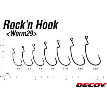 DECOY WORM HOOK Rock'n Hook(ロックンフック) ワーム29 カツイチ