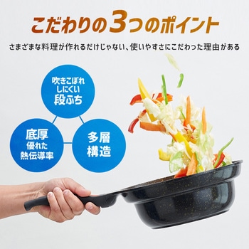 IHゴールドマーブル鍋型フライパン アイメディア
