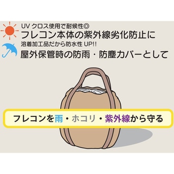 フレコンバック用カバー(フレコンキャップ) UV#3400シルバー/ブラック) - フナイ産業