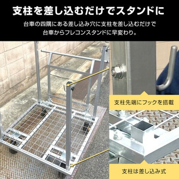タイヤ付きフレコンスタンド 台ゴローDX 結一産業