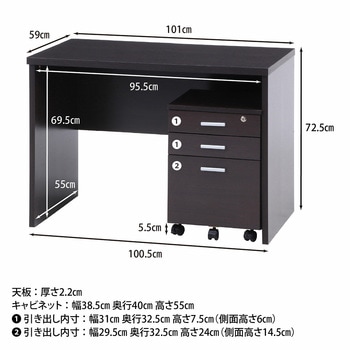 デスク2点セット 不二貿易