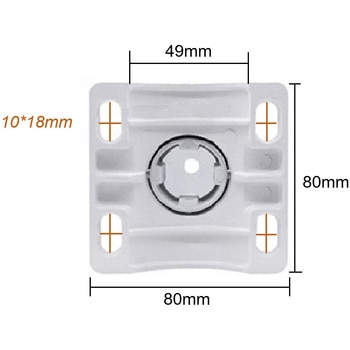 監視・CCTVカメラアルミ合金ポールマウントブラケット取り付け金具 80x80x95mm【白】 bitstrong