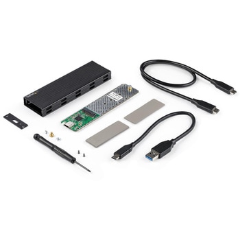 M.2 SATA SSDケース/USB 3.1 Gen 2(TypeA&C)/10Gbps/NVMe NGFF/B+M-Key/外付けストレージエンクロージャー StarTech.com