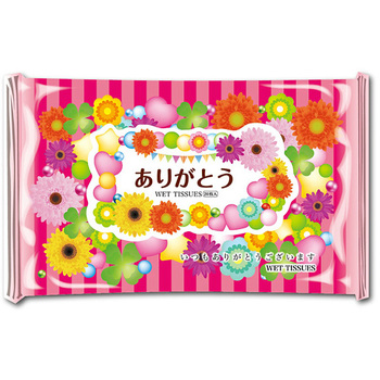 ありがとう大判ウェットティッシュ20枚(3柄アソート) 服部