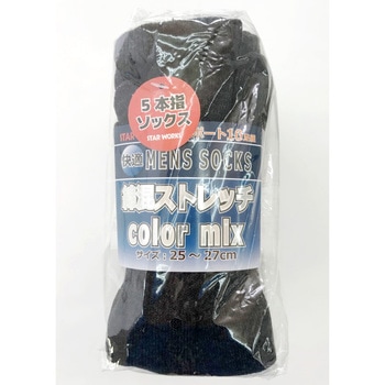 STAR WORKS 綿混ストレッチカラーミックス 5本指 10足組 高田商事