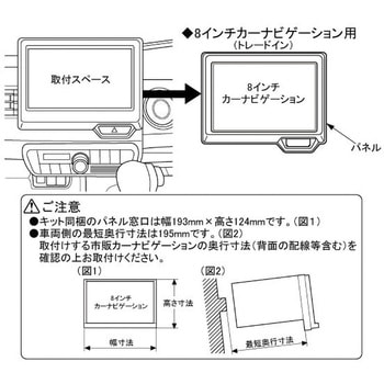 ホンダ N-BOX用 8インチカーナビゲーション用インストレーションセット カナテクス