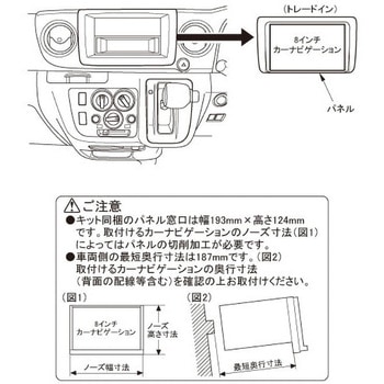 日産 NV350キャラバン 8インチカーナビゲーション用インストレーションセット カナテクス