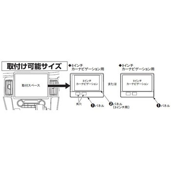 三菱 デリカD5(クリーンディーゼル) 8，9インチカーナビゲーション用インストレーションセット カナテクス