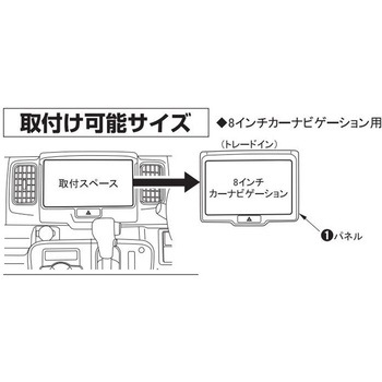 スズキ エブリイ用 8インチカーナビゲーション用インストレーションセット カナテクス