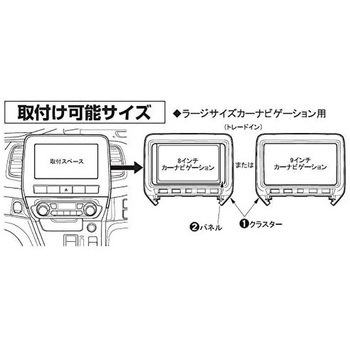 日産 セレナ 8，9インチカーナビゲーション用インストレーションセット カナテクス