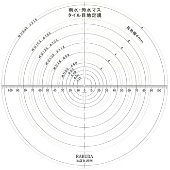雨水マス・汚水マス用 タイル目地定規 Rakuda