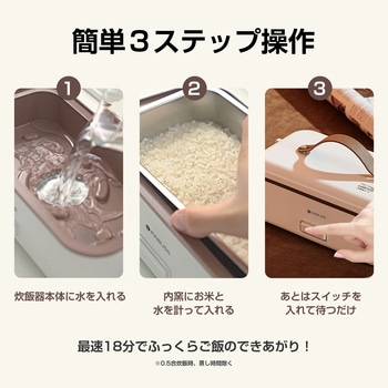おひとりさま用 超高速弁当箱炊飯器 RABLISS