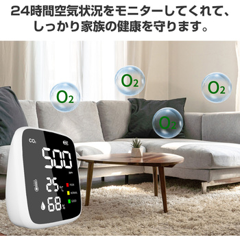 CO2モニター 二酸化炭素測定器 RABLISS