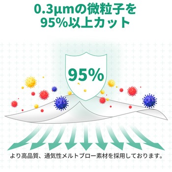 米国NIOSH認証 N95マスク 個別包装 RABLISS