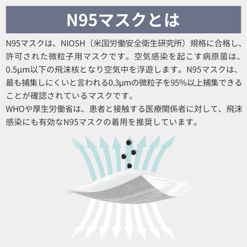 N95 マスク カップ型 米国NIOSH 認証 RABLISS