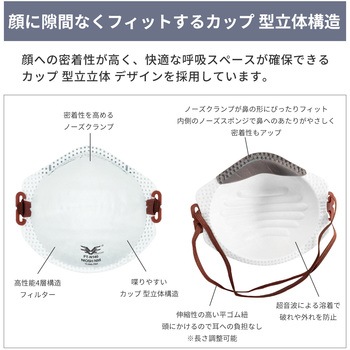 N95 マスク カップ型 米国NIOSH 認証 RABLISS