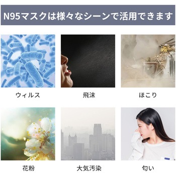 N95 マスク カップ型 米国NIOSH 認証 RABLISS
