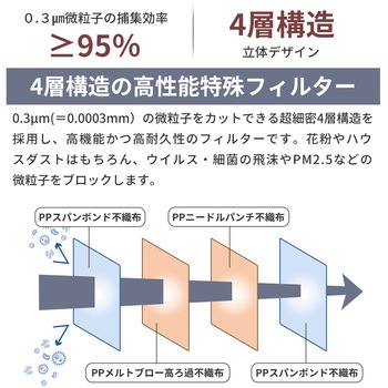 N95 マスク カップ型 米国NIOSH 認証 RABLISS