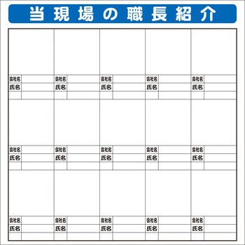 システム掲示板パーツ 当現場の職長紹介 安全興業