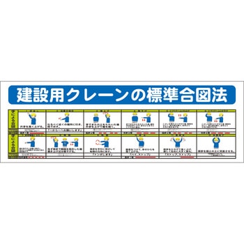 システム掲示板パーツ 建設用クレーンの標準合図法 安全興業