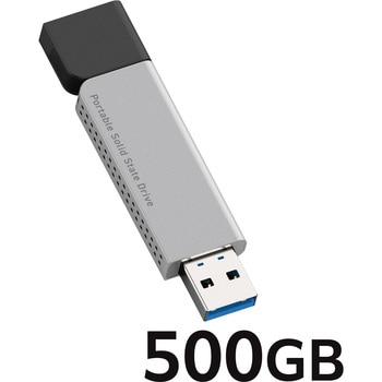 外付けSSD ポータブル USB3.2(Gen1) スリム型 Type-A ブラック ロジテック