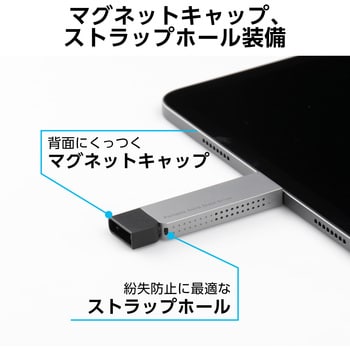 LMD-ELSPL100U3 外付けSSD ポータブル USB3.2(Gen1) スリム型 Type-A ブラック 1個 ロジテック 【通販モノタロウ】