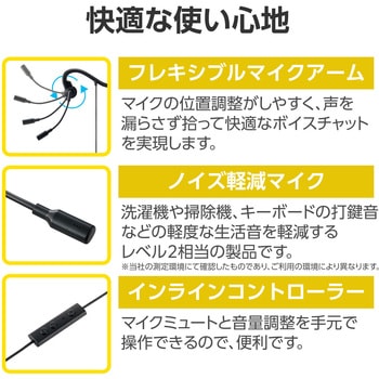 ヘッドホン ヘッドセット マイク付き 有線 USB Type-C接続 ネックバンドタイプ 耳を塞がない ミュートスイッチ付き 単一指向性 テレワーク WEB会議 オンライン授業 ブラック エレコム