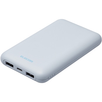 モバイルバッテリー 10000mAh 大容量 軽量 小型 PD 最大20W 入出力(Type C×1) 出力(USB A×2) エレコム