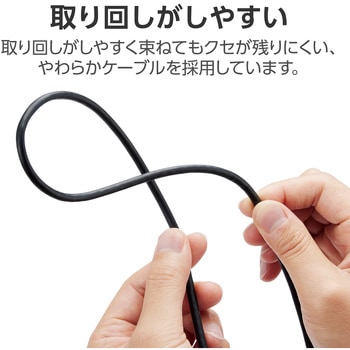 HDMI ケーブル HIGH SPEED with Ethernet L字 左向き 4K 30Hz やわらか RoHS指令準拠 エレコム