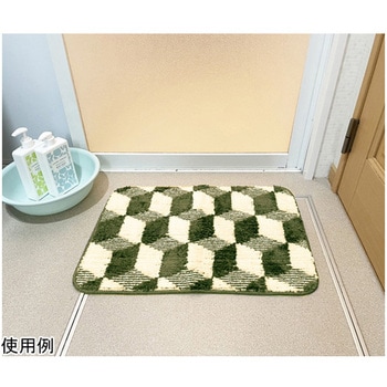 ふわっふわ!マイクロファイバーバスマット カリナ 40×60cm グリーン マルナカ