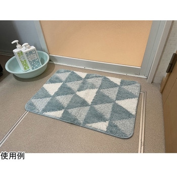 ふわっふわ!マイクロファイバーバスマット アキュエ 40×60cm ブルー マルナカ