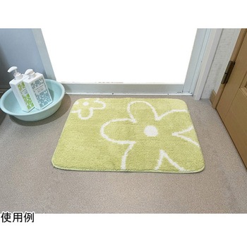 ふわっふわ!マイクロファイバーバスマット カトリーヌ 45×60cm グリーン - マルナカ