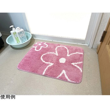 ふわっふわ!マイクロファイバーバスマット カトリーヌ 45×60cm ピンク マルナカ