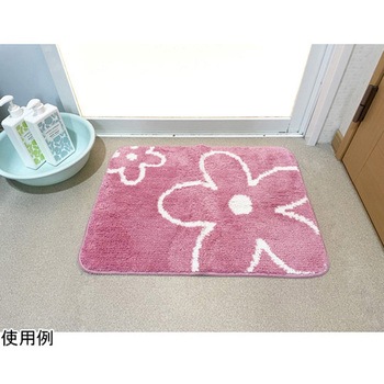 ふわっふわ!マイクロファイバーバスマット カトリーヌ 45×60cm ピンク マルナカ
