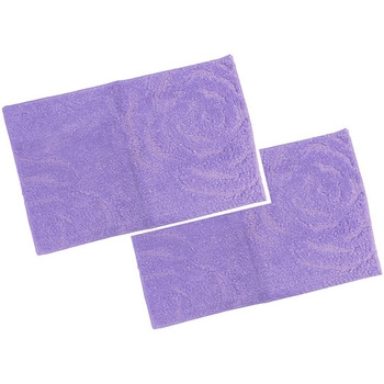ふわっふわ!マイクロファイバーバスマット マフィン 40×60cm パープル 2枚入 マルナカ