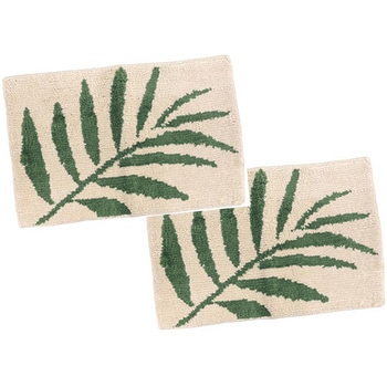 ふわっふわ!マイクロファイバーバスマット フェニー 40×60cm グリーン 2枚入 マルナカ