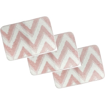 ふわっふわ!マイクロファイバーバスマット ライラ 40×60cm ピンク 3枚入 - マルナカ