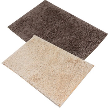 ふわっふわ!マイクロファイバーバスマット シンフォニ 50×80cm ブラウン&ベージュ 2枚入 マルナカ