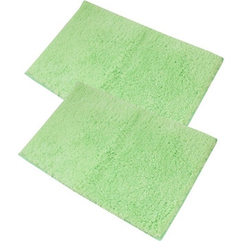 ふわっふわ!マイクロファイバーバスマット シンフォニ 50×80cm グリーン 2枚入 マルナカ